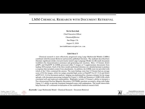 LMM Chemical Research with Document Retrieval